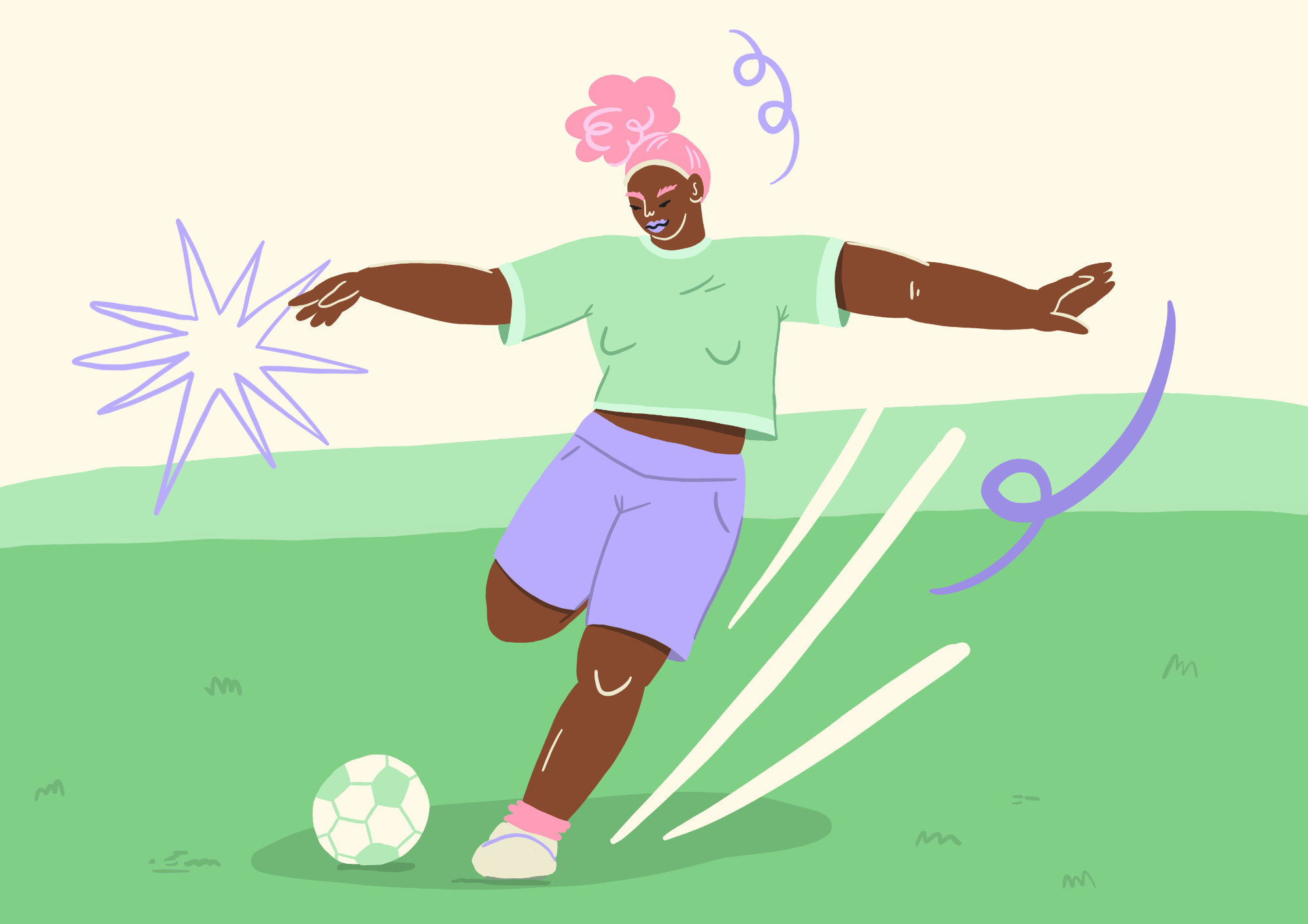 Petra-Hollaender-Fem-Sports-Illustration-Football-Woman