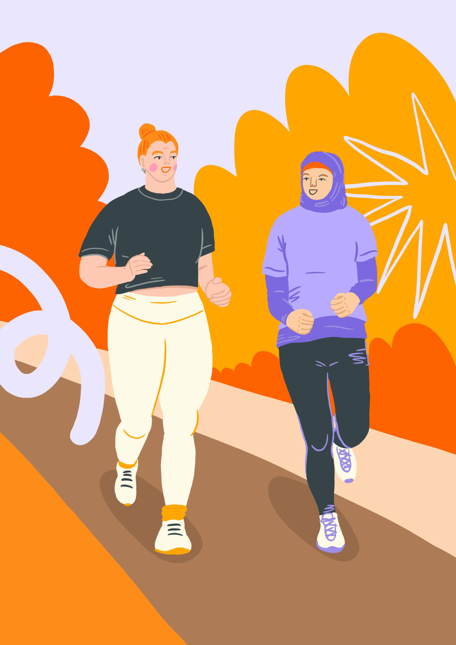 Petra-Hollaender-Fem-Sports-Illustration-Jogging-Running-Women
