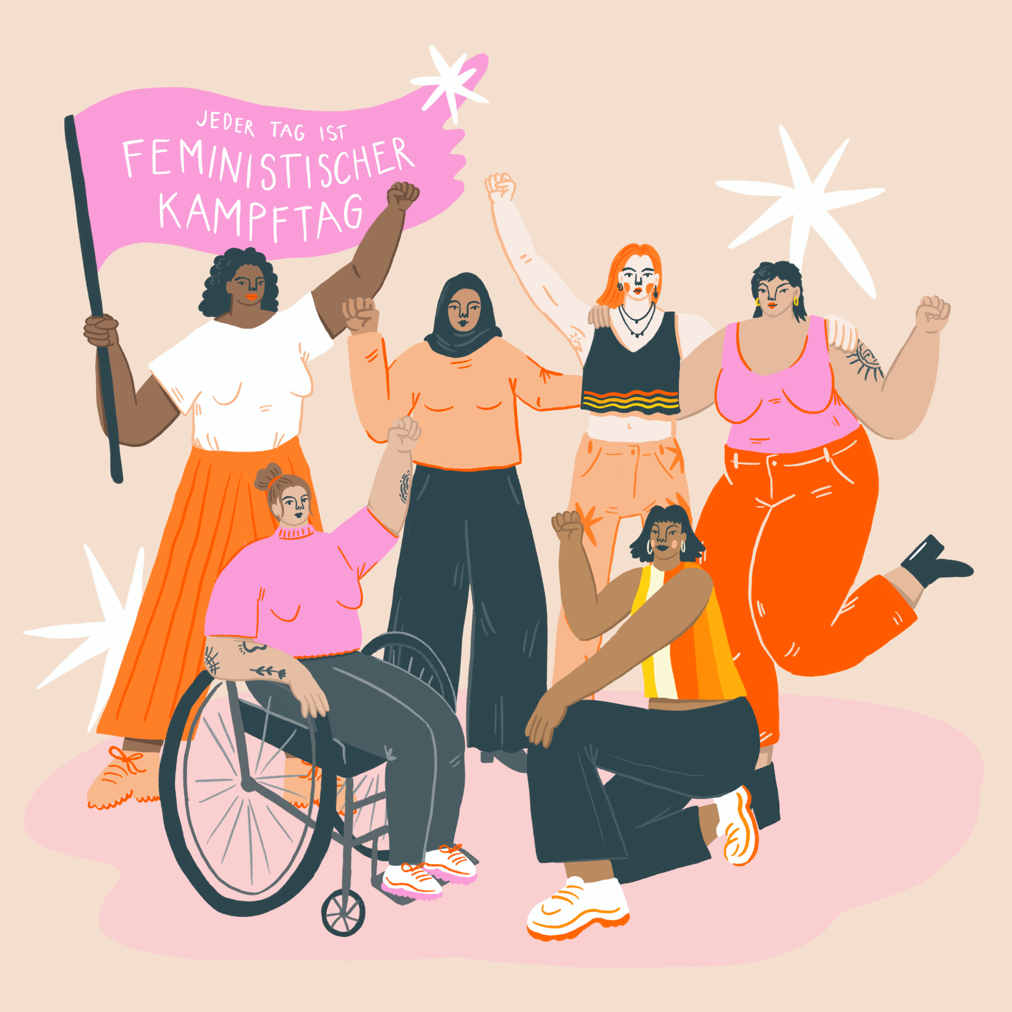 Studio-Hollaender-Feministischer-Kampftag-Illustration